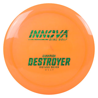 Innova Disc Golf Champion Destroyer Distance Driver 12/5/-1/3 Orange/Green Matrix 173 grams