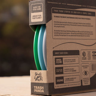 Trash Panda Disc Golf 100% Recycled Disc Golf Set - 3 Discs - Inner Core, Dune, Ozone