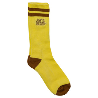 Anti Hero Skateboards Socks Blackhero Outline Embroidered Yellow
