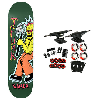 Baker Skateboard Complete T-Funk Axe Man Green 8.38" x 32"