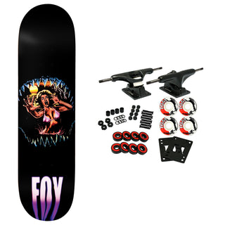 Deathwish Skateboard Complete Jamie Foy Jaws Black 8.38" x 32"