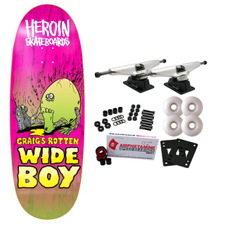 Heroin Skateboard Complete Craig Questions Rotten Wide Boy (Assorted) Assorted 10.75" x 31.3"