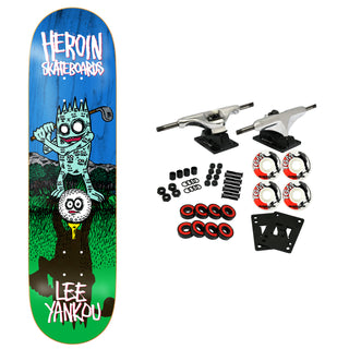 Heroin Skateboard Complete Lee Yankou Golf Imp (Assorted) Assorted 8.25" x 31.9"