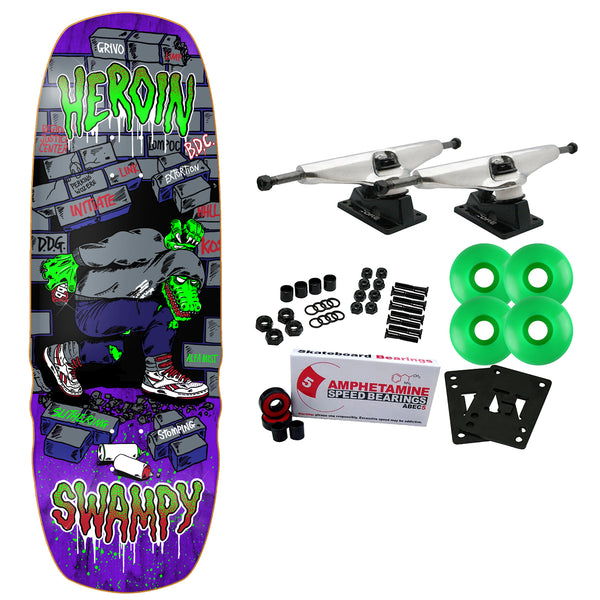 Heroin Skateboard Complete Swampy Stomp (Assorted) Assorted 10.5