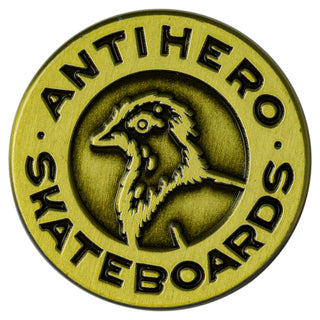 Anti Hero Skateboards Lapel Pin Basic Pigeon Round Gold