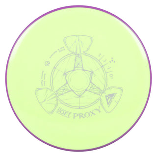 Axiom Disc Golf Neutron Soft Proxy Putter 3/3/-1/0.5 Pastel Yellow/Purple 170 grams