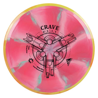 Axiom Disc Golf Cosmic Neutron Crave Fairway Driver 6.5/5/-1/1 Berry Red/Orange Blend 163 grams