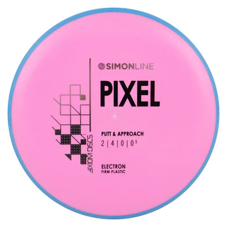 Axiom Disc Golf Simon Line Electron Firm Lizotte Pixel Putter 2/4/0/0.5 Pink/Blue 169 grams