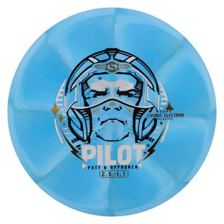 Streamline Disc Golf Cosmic Electron Pilot Soft Putter 2/5/0/1 Blue/Gold 172 grams