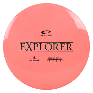 Latitude 64 Disc Golf Fairway Driver Recycled Explorer 7/5/0/2 Peach/Green 174 grams