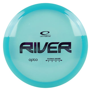 Latitude 64 Disc Golf Opto River Fairway Driver 7/7/-1/1 Blue/Purple 170 grams