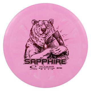 Latitude 64 Disc Golf Retro Burst Sapphire Distance Driver 10/6/-2/1.5 Pink/Red 162 grams