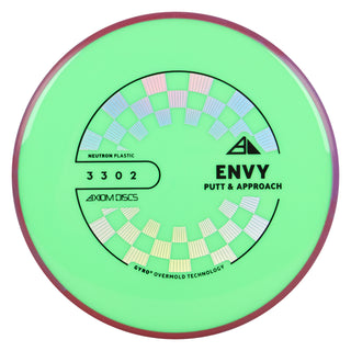 Axiom Discs Project Lab Coat Neutron Envy Putter 3/3/0/2 Green/Maroon Purple 172 grams