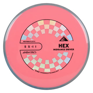 Axiom Discs Project Lab Coat Neutron Hex Midrange Disc 5/5/-1/1 Pink/Grey 177 grams