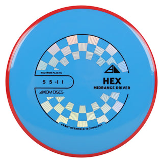 Axiom Discs Project Lab Coat Neutron Hex Midrange Disc 5/5/-1/1 Blue/Red 176 grams