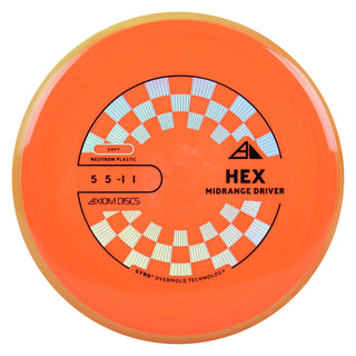 Axiom Discs Project Lab Coat Neutron Soft Hex Midrange Disc 5/5/-1/1 Orange/Mango Blend 166 grams