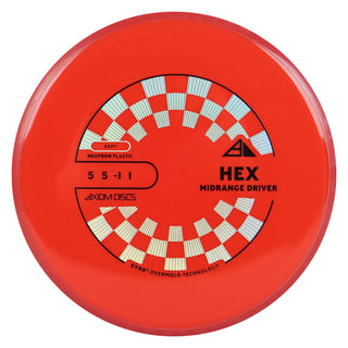 Axiom Discs Project Lab Coat Neutron Soft Hex Midrange Disc 5/5/-1/1 Red/Red Blend 177 grams