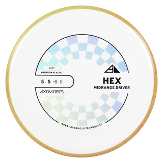Axiom Discs Project Lab Coat Neutron Soft Hex Midrange Disc 5/5/-1/1 White/Sage Red 177 grams