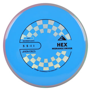 Axiom Discs Project Lab Coat Neutron Soft Hex Midrange Disc 5/5/-1/1 Blue/Slate Pink 174 grams