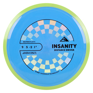 Axiom Discs Project Lab Coat Neutron Insanity Distance Driver 9/5/-2/1.5 Light Blue/Pear 174 grams