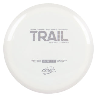 MVP Discs Sports Project Lab Coat James Conrad Neutron Trail Distance Driver 10/5/-1/1 White 173 grams