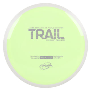 MVP Discs Sports Project Lab Coat James Conrad Neutron Trail Distance Driver 10/5/-1/1 Pastel Yellow 167 grams