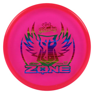 Discraft Disc Golf CryZtal FLX Brodie Smith Zone Mini 6" Thrower or Marker Pink/Rainbow Lines