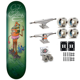 Toy Machine Skateboard Premium Complete Collins Sect Girl 8.5" x 32" Indy Trucks and Bearings, Sml Wheels