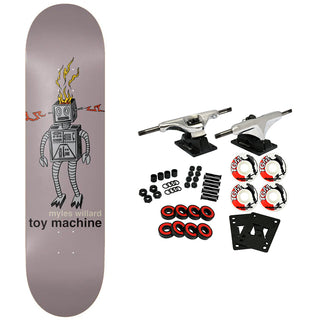 Toy Machine Skateboard Complete Willard Robot Fire 8.25" x 31.63"
