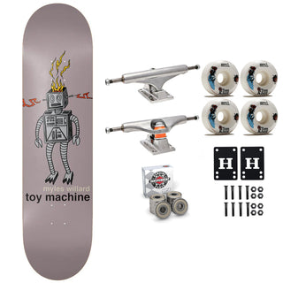 Toy Machine Skateboard Premium Complete Willard Robot Fire 8.25" x 31.63" Indy Trucks and Bearings, Sml Wheels