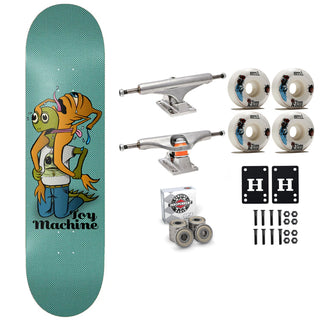 Toy Machine Skateboard Premium Complete Turtle Boy Fight 8.25" x 31.63" Indy Trucks and Bearings, Sml Wheels