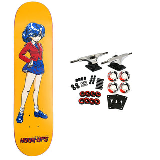 Hook Ups Skateboard Complete 30 Year Anniversary OG School Girl 7.5" x 31"