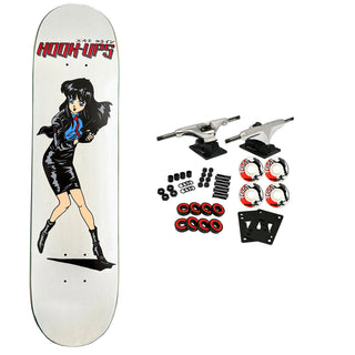 Hook Ups Skateboard Complete 30 Year Anniversary Police Girl 7.5" x 31"