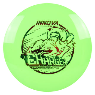 Innova Disc Golf Star Charger Distance Driver 13/5/-1/2 Neon Green/Rasta 172 grams