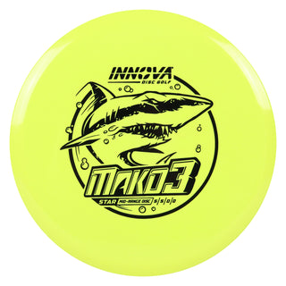 Innova Disc Golf Star Mako3 Midrange Disc 5/5/0/0 Yellow/Black 180 grams