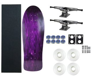 Moose Old School 30" Stained Purple, Hollow Silver/Silver Trucks, 58mm White Wheels