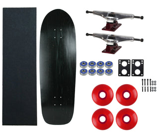 Moose Old School 33" Stained Black, Hollow Silver/Red Trucks, 58mm Red Wheels