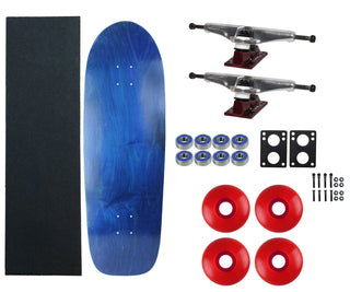 Moose Old School 33" Stained Blue, Hollow Silver/Red Trucks, 58mm Red Wheels