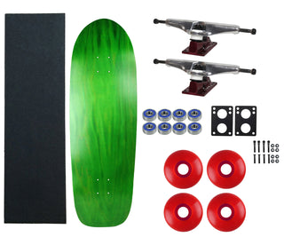 Moose Old School 33" Stained Green, Hollow Silver/Red Trucks, 58mm Red Wheels