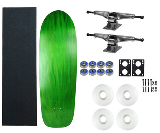 Moose Old School 33" Stained Green, Hollow Silver/Silver Trucks, 58mm White Wheels