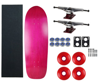 Moose Old School 33" Stained Pink, Hollow Silver/Red Trucks, 58mm Red Wheels
