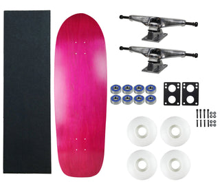Moose Old School 33" Stained Pink, Hollow Silver/Silver Trucks, 58mm White Wheels