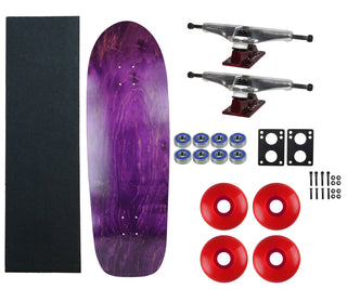 Moose Old School 33" Stained Purple, Hollow Silver/Red Trucks, 58mm Red Wheels