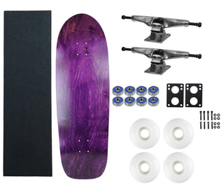 Moose Old School 33" Stained Purple, Hollow Silver/Silver Trucks, 58mm White Wheels