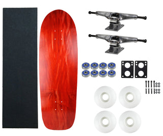 Moose Old School 33" Stained Red, Hollow Silver/Silver Trucks, 58mm White Wheels
