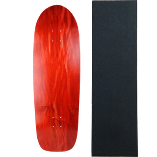 Moose Old School Deck 10" x 33" Stained Red with Griptape
