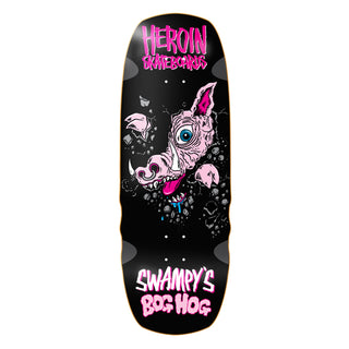 Heroin Skateboard Deck Swampys Bog Hog 10.75" x 31.125"