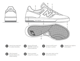 New Balance Numeric Skateboard Shoes Jamie Foy 306 Cup Black/Black