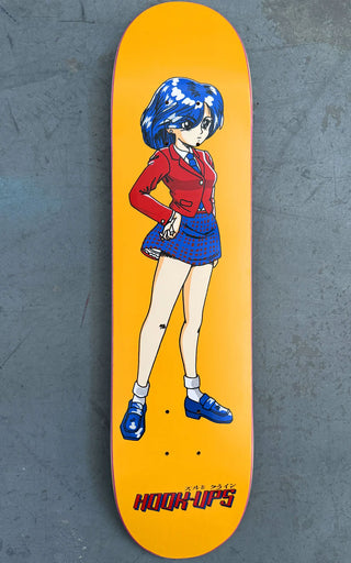 Hook Ups Skateboard Deck 30 Year Anniversary OG School Girl 7.5" x 31"