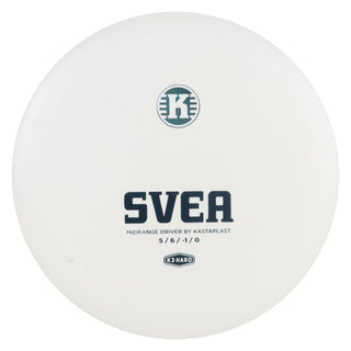 Kastaplast Disc Golf K3 Hard Svea Midrange 5/6/-1/0 White/Teal 177 grams
